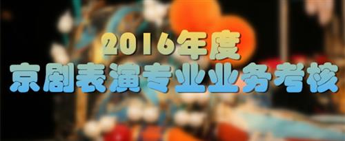 裸体美女艹逼白国家京剧院2016年度京剧表演专业业务考...